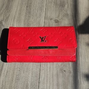 Louis Vuitton Vibrant Red Embossed Wallet